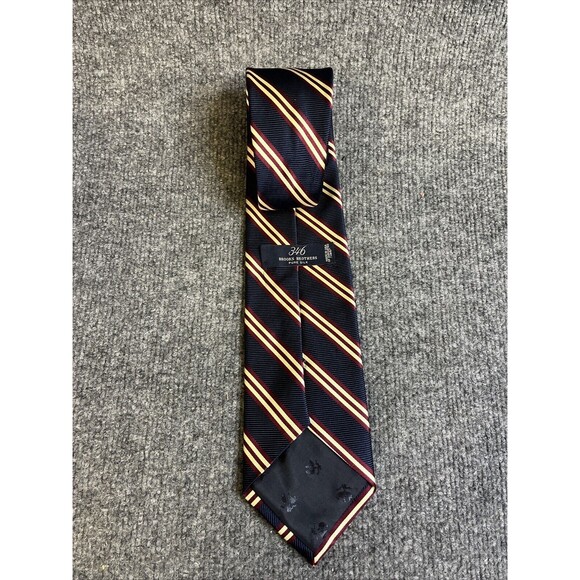 Brooks Brothers 346 Silk Repp Neck Tie Striped Blue Red - Picture 2 of 4
